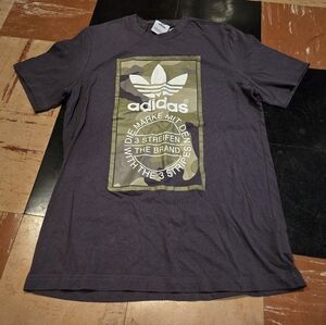 Adidas gray green t shirt in a mens size small new without tags